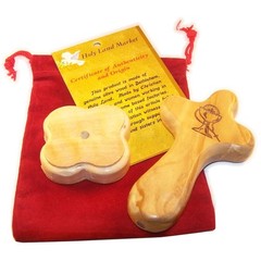 Holy Land Market Catholic Communion/Rosary – Hand or Table Cross. Package.