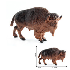 Bison Toy Action Figure Small Animal Figurine Doll Gift for Kids