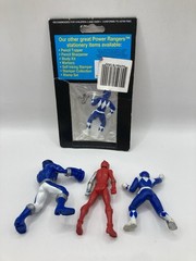 Lot/ 4 Bandai Mighty Morphin Power Rangers 1 Eraser Blue, 3 Figures 2 Blue 1 Red