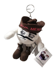 NEW WITH TAG HUEVOS CARTOON VIVA MEXICO PLUSH KEYCHAIN 5 Inch