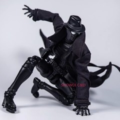1/12 Spider-Man Noir Black Wired Trench Coat For 6″ ML Action Figure Body New
