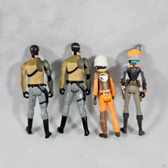 Star Wars Rebels Lot of 4 Loose Figures 2 Kanan Ezra & Sabine w/ Weapons Hasbro
