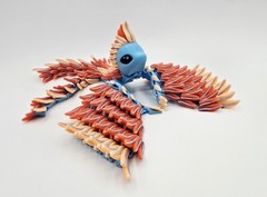 Phoenix Baby | 3D Printed Fantasy Animal | Flexible Articulated Desk Toy Pet