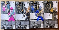 Power Rangers Lightning Collection Lot – Tommy Oliver Black Ranger + Pink, Blue