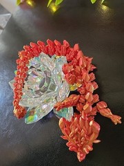 Red Orange 3D Printed Articulated Dragon Fidget Toy Flexible Full Articulated