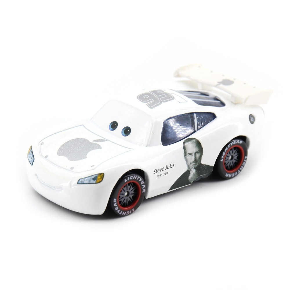 Disney Pixar Cars No.84 White Apple Car 1:55 Metal Diecast Toys Model Loose New