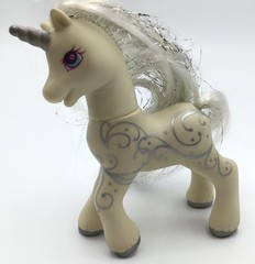 My Little Pony G2 Princess Silver Swirl SILVER Unicorn Horn Star Barrettes 1997