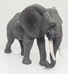 Mojo African Elephant Figure 2015 Safari Toy, Trunk Down Plastic FREE SHIPPING