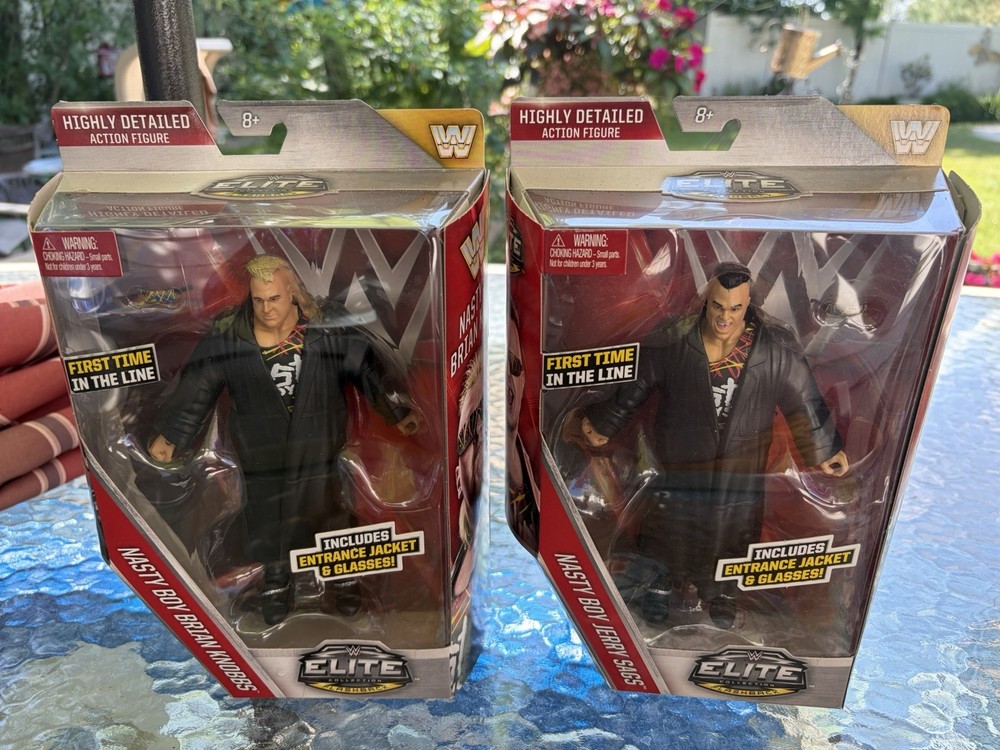 WWE Elite 42 NASTY BOYS Brian Knobbs Jerry Sags Mattel Action Figures Flashback