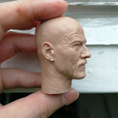 1:6 Unpainted Mr. White Bryan Cranston Head Sculpt Carved Model Toys