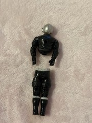 Vintage 1980s Action Figure Black Red Silver Sci-Fi Toy Parts