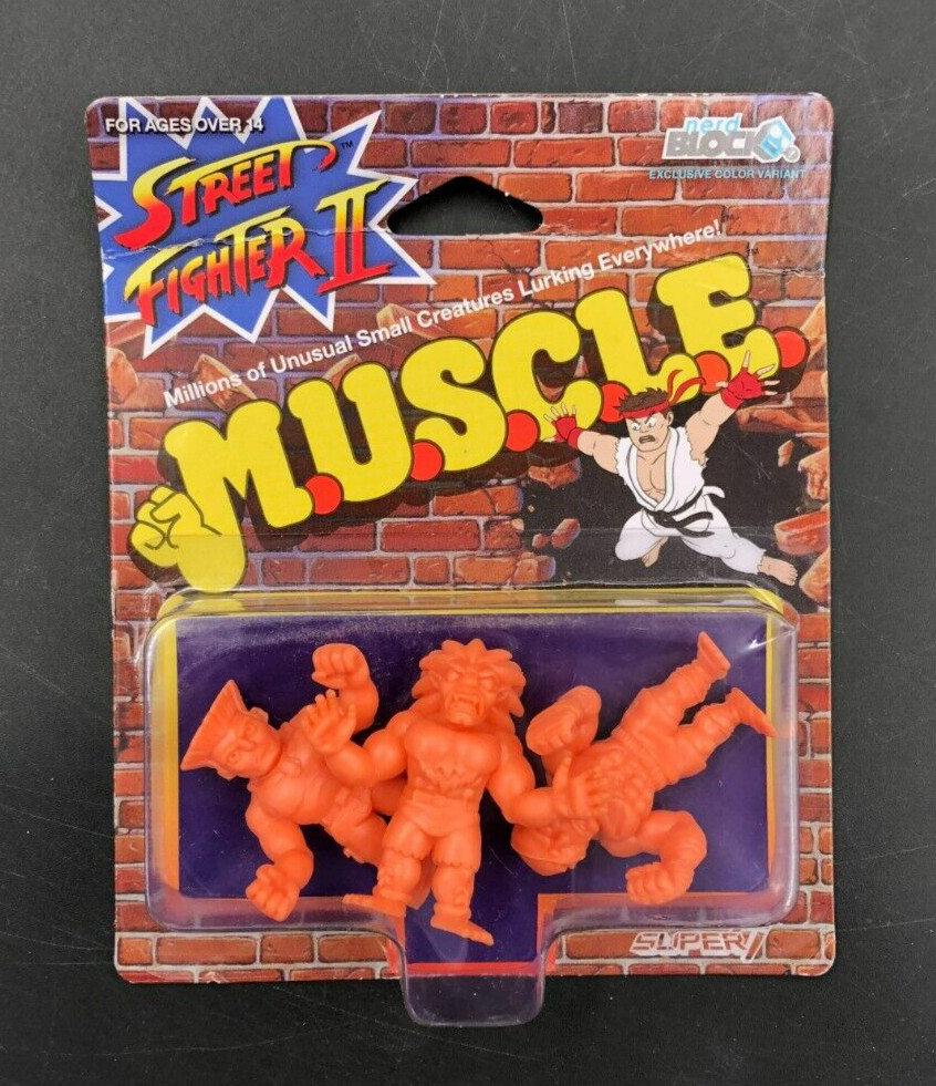 Nerd Block Street Fighter II M.U.S.C.L.E. 3-Pack Mini Figures V3 – NEW