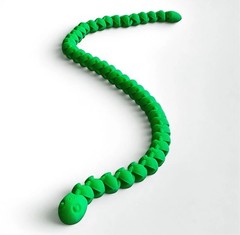 3D Printed Articulated Snake Fidget Toy Flexible Desk Toy Small & Large