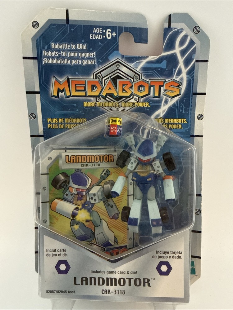 2001 HASBRO MEDABOTS LANDMOTOR CAR-3118 NEW GAME CARD AND DIE