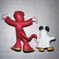 RARE Disney Mickey Mouse Ghost and Devil Donald Duck Figures Halloween