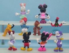Disney Character Toys Set Of 10 PVC 2.5″ Tall Varies Mickey Minnie Donald Pluto