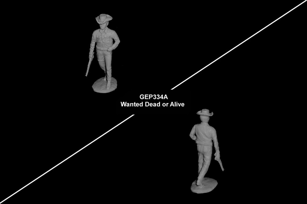 WANTED DEAD or ALIVE 54mm resin TV Western toy soldiers Marx playset