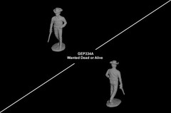 WANTED DEAD or ALIVE 54mm resin TV Western toy soldiers Marx playset