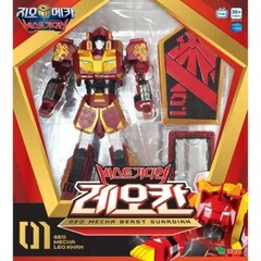 YOUNG TOYS GEO MECHA BEAST GUARDIAN 01 LEO KHAN RED LION TRANSFORMER ROBOT