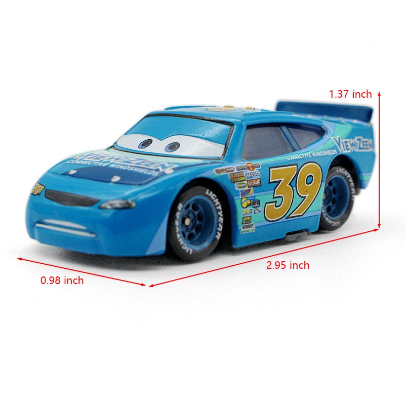 2PCS Disney Pixar Cars No.39 View Zeen Hauler Truck Die-cast Model Toy Xmas Gift