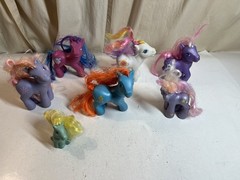 My Little Pony Figures Lot of 7 from Vintage 2002-2004 Various Sizes