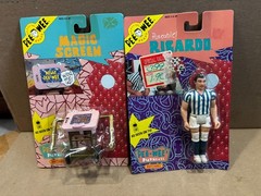 Pee Wee Herman Windup Magic Screen & Ricardo Action Figs By Matchbox 1988 MOC