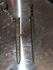 Set Of 7 Ancient Swords And Scabbards Model Keychain Accessory Set Brand New