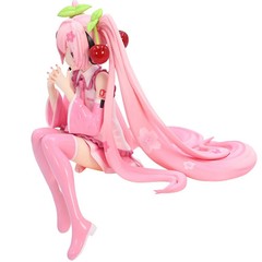 Hot Hatsune Miku Anime figure Pink dress model action figures toys Cherry pink