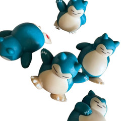 (Set of 5)New Mini Figures Snorlax Mascot Toy Landscape Cake Decoration Pokemons
