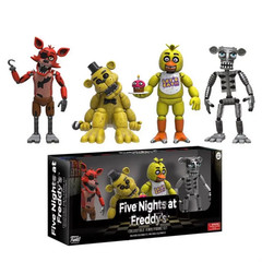 4Pcs FNAF Action Figures Set – Freddy, Bonnie, Chica, Foxy & Nightmare Balloon B