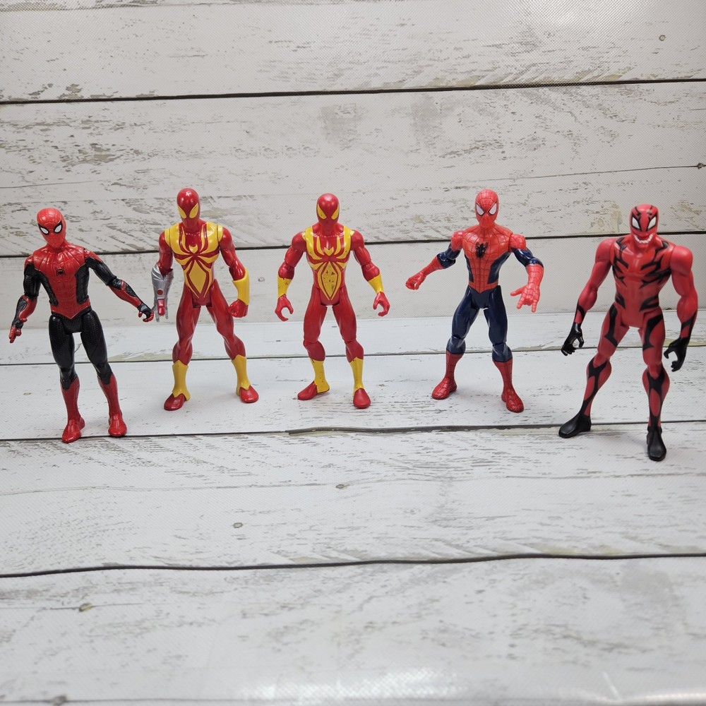 Marvel Spider-Man Lot Of 5 5.5″ Basic Action Figures Modern Adjustable Hasbro