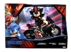 NEW Sonic 3 SHADOW the Hedgehog Articulated 5 in Action Figure w/ Motorcycle