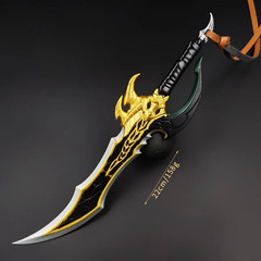 22Cm Solo Leveling Peripherals Knight Killer Fangs Metal Sword Cosplay Anime PVC