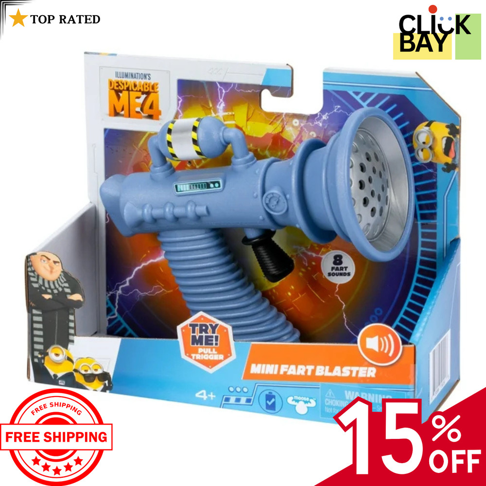 Despicable Me 4 SFX Mini Fart Blaster,8 Different Silly Fart Noises Ages 4+, Ind