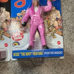 MATTEL LJN WWE SUPERSTARS JESSE THE BODY VENTURA BLUE & BLACK CHASE CARDS