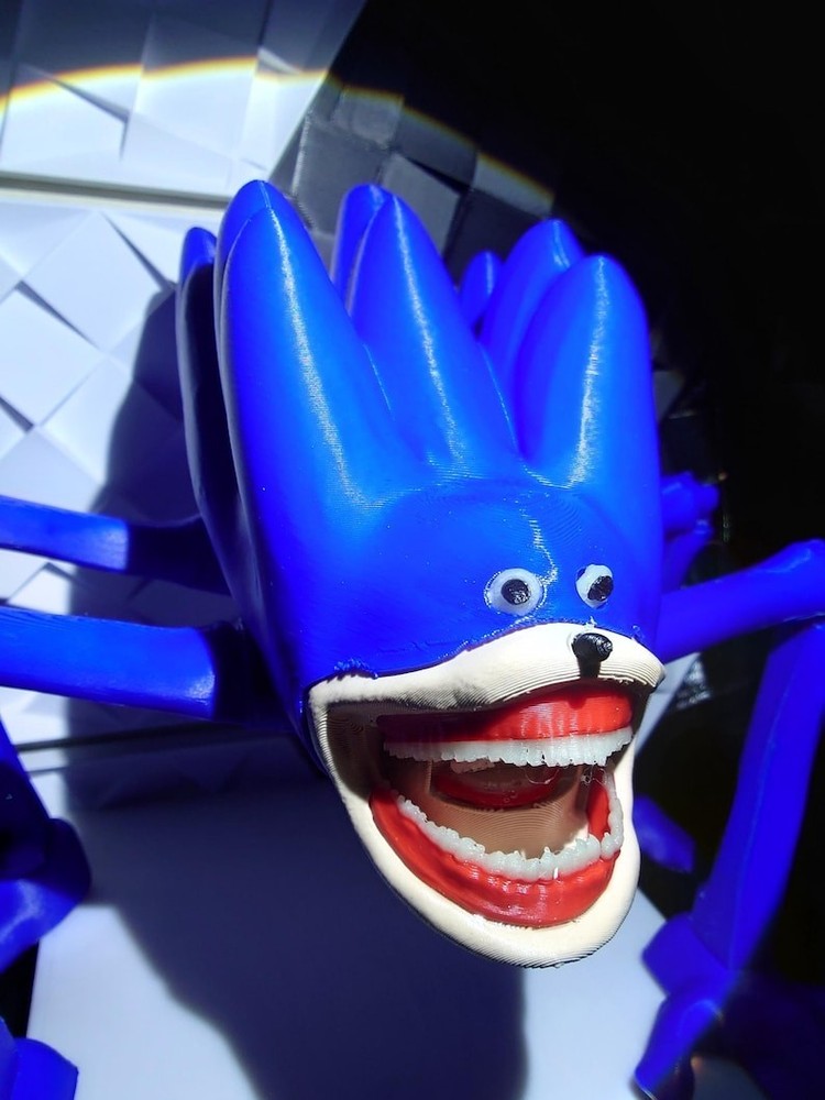 Shin Sonic HUGE Articulated Fidget toy glow in the dark