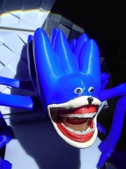 Shin Sonic HUGE Articulated Fidget toy glow in the dark