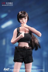 US 1/12 Female Seamless Action Figure Big Bust Pale Skin Body For 6″Soldier Head