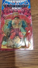 Vintage Masters of the Universe Roboto figure on card 1984