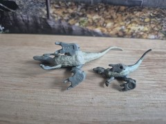 Jurassic World Mini Dinosaur 2″ Figure Blue & Beta Velociraptor Dino Mattel AMC