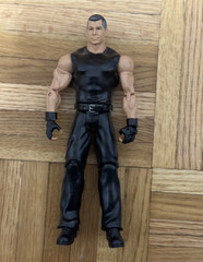 Poseable Male Action Figure, Black & Beige Plastic Character