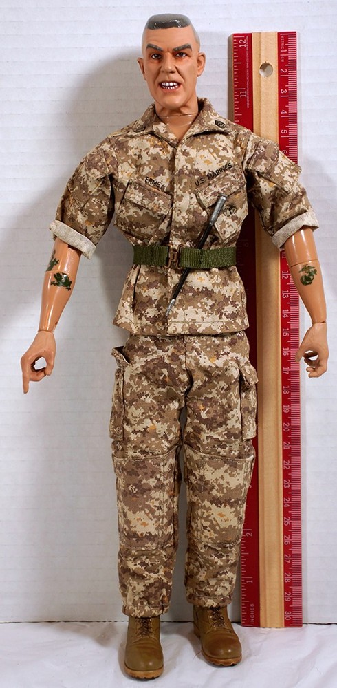 Xtra Salty Gunnery SGT. R. Lee Ermey 12” Action Figure Full Metal Jacket NO BOX