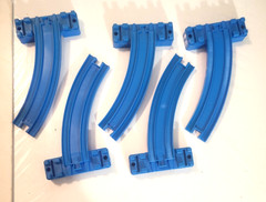Vtg TOMY Plarail Blue Train Track Bridge Lot 145 pc Thomas & Friends TrackMaster