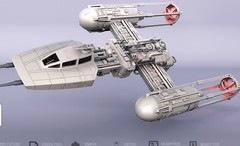 Star Wars 1/32 Scale 19″ Y-wing Model Kit Custom 3d Printed Model Kit W Stand