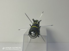 US Army AGM114 Hell fire missile Model+BASE Teaching Aid Prop Desk Ornament 40cm