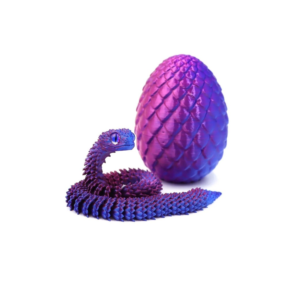 3D Printed Dragon in Egg Night Spirit Articulated Dragon USA