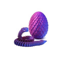 3D Printed Dragon in Egg Night Spirit Articulated Dragon USA