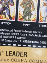G.I. Joe 2008 Anniversary Cobra Commander Figure New Card Wear
