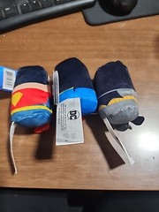 Mini Stylized Plush Characters set of 3, batman, superman, wonder woman