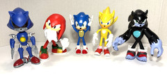 Sonic Figures 5 Inch Action Figurines Toys Knuckles Hedgehog Metal- Lot of 5